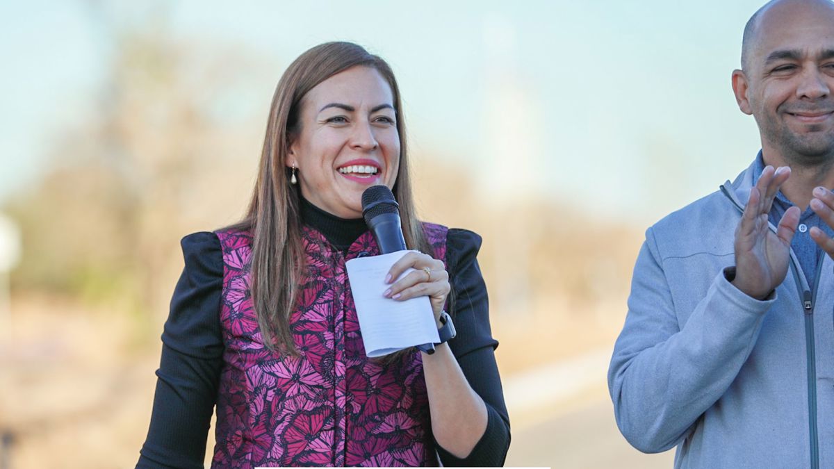 La alcaldesa de La Paz, Milena Quiroga, muestra su apoyo a la presidenta Claudia Sheinbaum en el tema de los aranceles. Foto: Facebook / Milena Quiroga