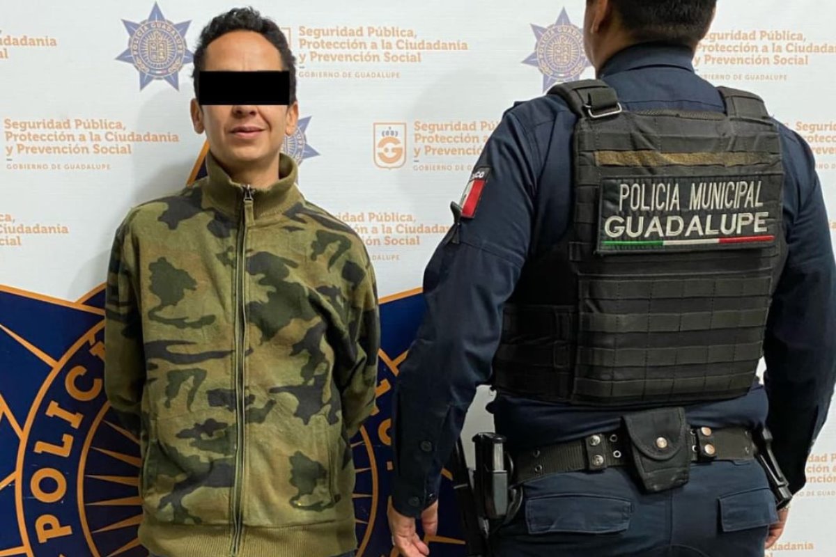 El sujeto fue identificado como Luis “N”, de 40 años Foto: Policía de Guadalupe