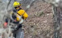 Contienen incendio en El Manzano de la Sierra de Santiago