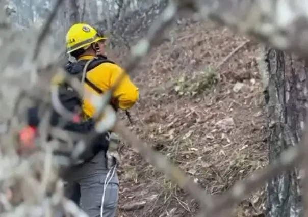 Contienen incendio en El Manzano de la Sierra de Santiago