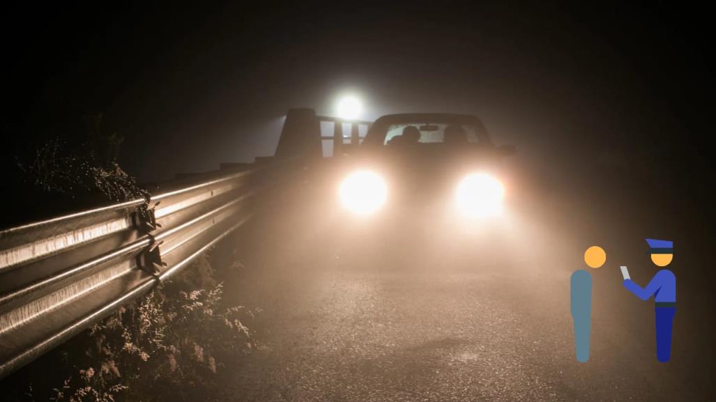 La costosa multa por circular SIN LUCES en una carretera federal de Durango