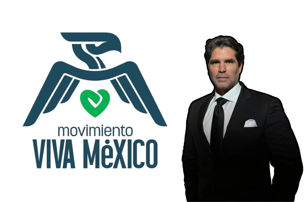 Logo de Movimiento Viva México y Eduardo Verástegui. Foto: X (@EVerastegui)