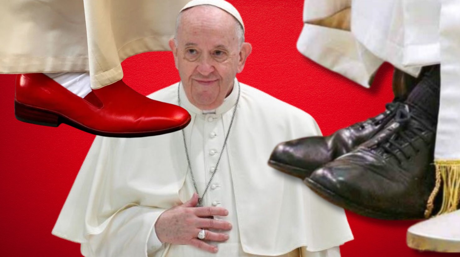 ¿Qué significan los zapatos rojos y por qué el Papa Francisco no los utiliza? Foto: Vatican News.