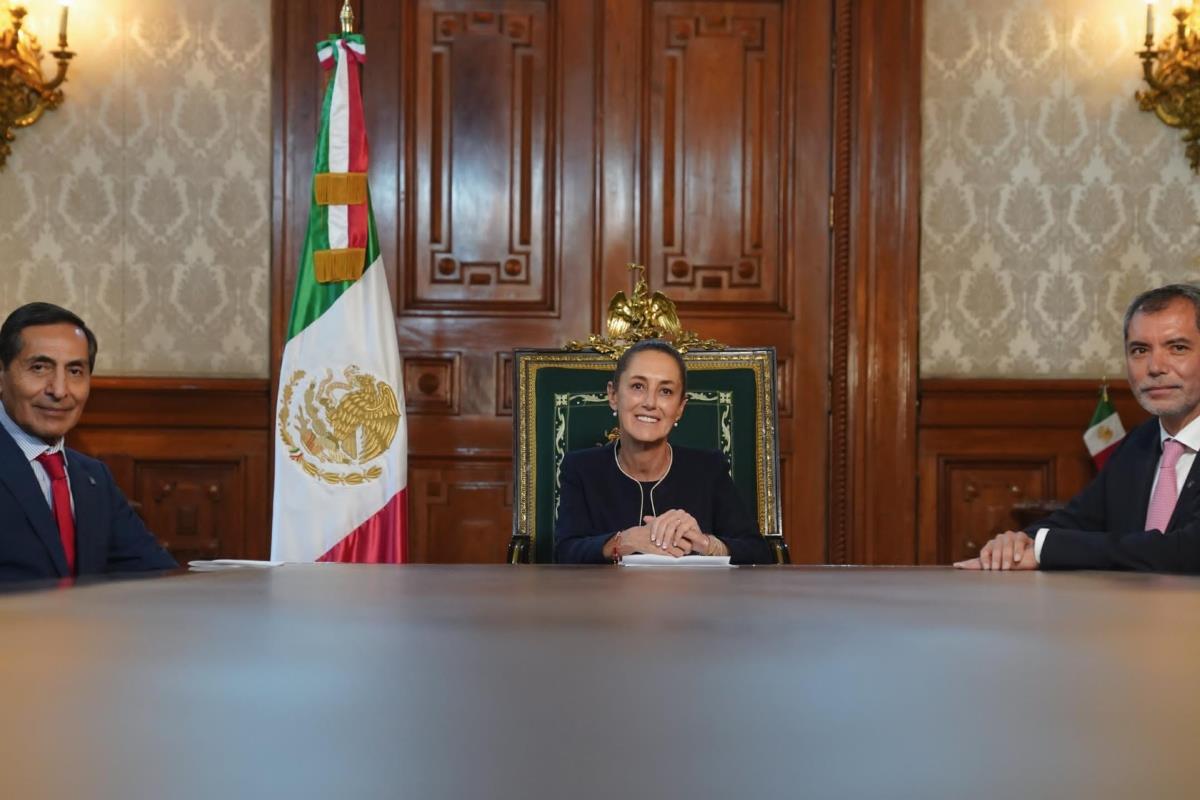 Rogelio Ramírez de la O, Claudia Sheinbaum y Edgar Amador Foto: X(Twitter) @Claudiashein