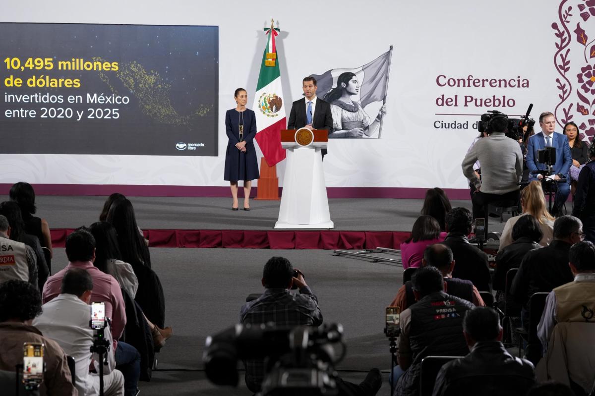 Claudia Sheinbaum y David Geisen. Foto: Enrique Pérez Huerta