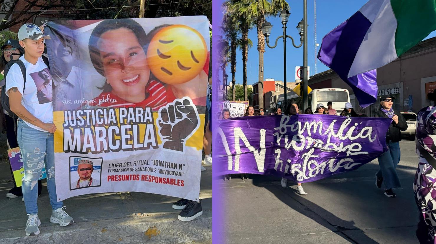 Foto: Brenda García | Marcela una joven cineasta, murió envenenada en un ritual, este 8M en Durango piden justicia por ella.