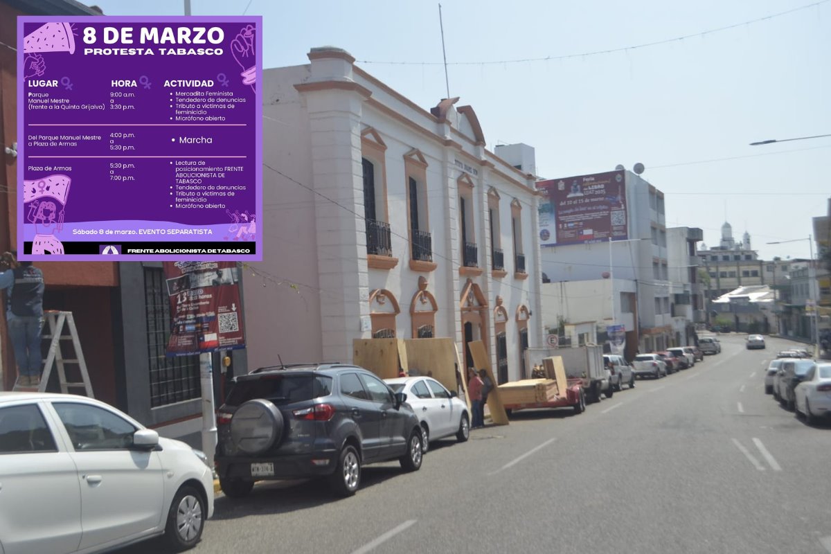 Los negocios e instalaciones ubicadas en las calles y avenidas por donde pasarán las marchas del 8M, ya fueron protegidos. Foto: Armando de la Rosa