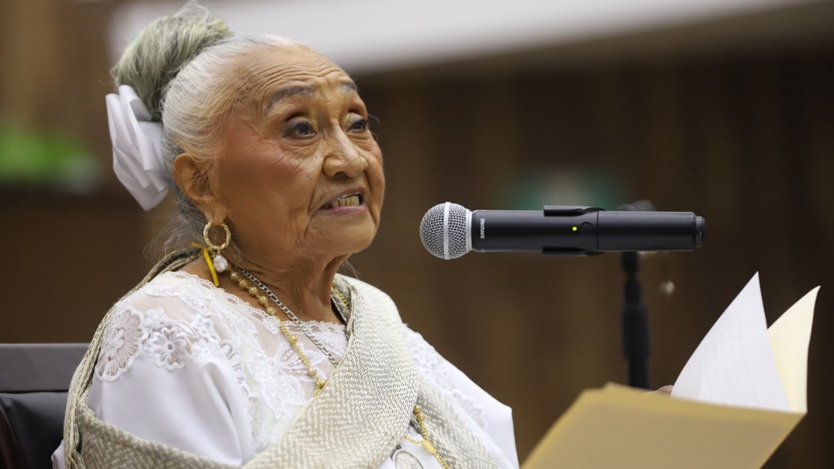 Aracely Angélica de Jesús Cab Cumí tiene 92 años y es originaría de Maxcanú Foto: Congreso Yucatán