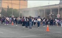 8M en Saltillo: Marcha se sale de control en el Congreso de Coahuila