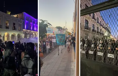 La CODHEY respalda a las mujeres del 8M y condena el uso de fuerza en la protesta de Mérida