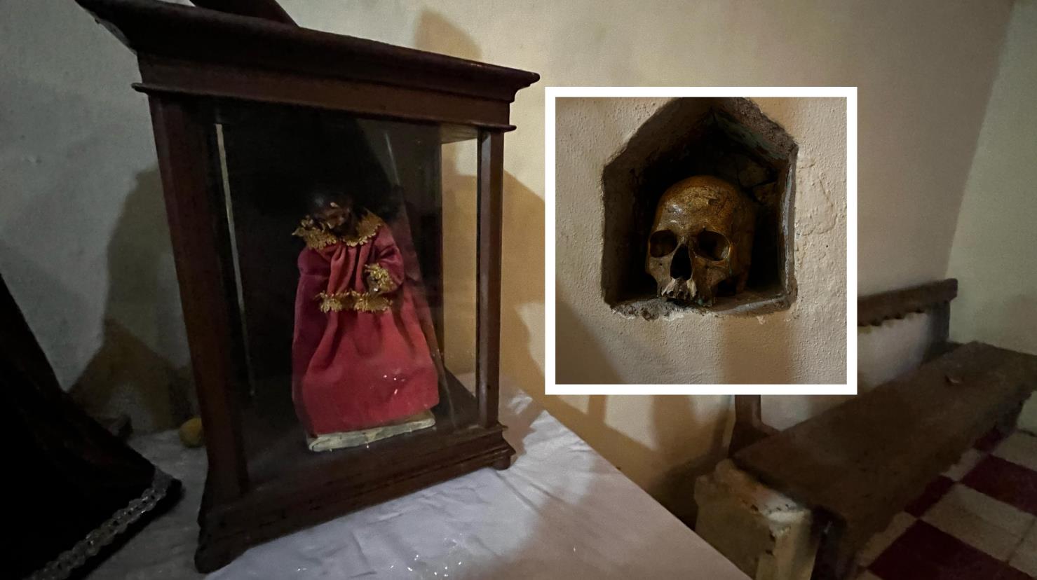 Foto: Alejandro Ávila | A unos 15 minutos de la ciudad de Durango encontrarás un templo católico que expone un cráneo humano en su interior. 