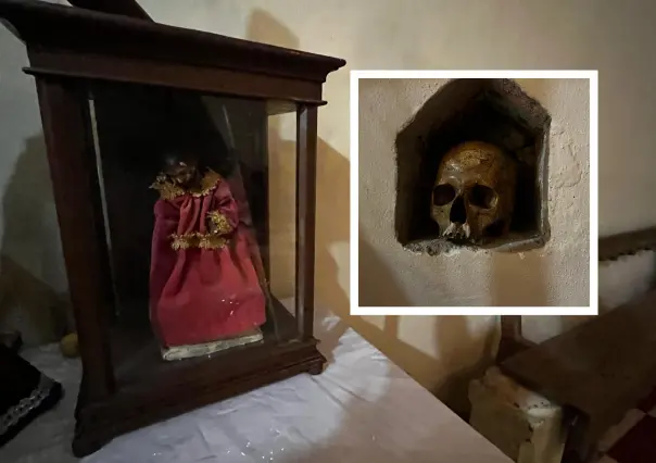 El templo que expone un cráneo humano y está a 15 minutos de la ciudad de Durango 