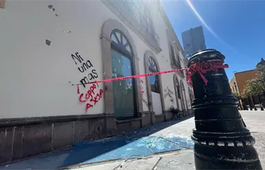 Coppel 5 de Febrero, de los edificios más dañados por las protestas del 8M en Durango