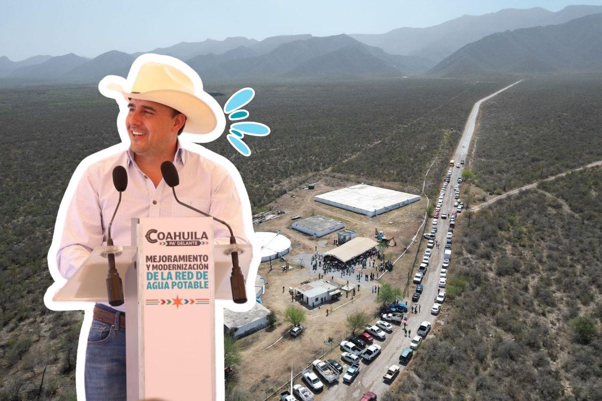 Anuncian inversión en mejora de red de agua en Múzquiz / Fotos: Gobierno de Coahuila | Canva