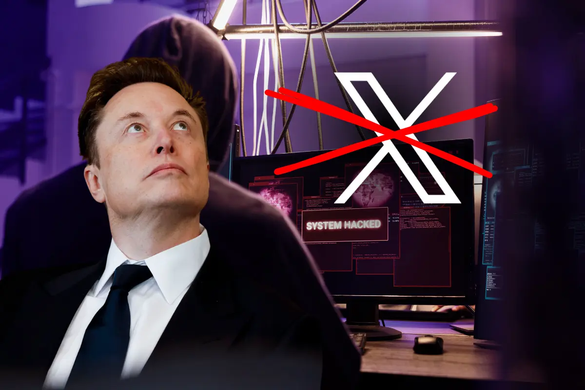 Elon Musk confirma ciberataque a X, ex Twitter, dejando sin acceso a millones de usuarios este 10 de marzo. Foto: Canva