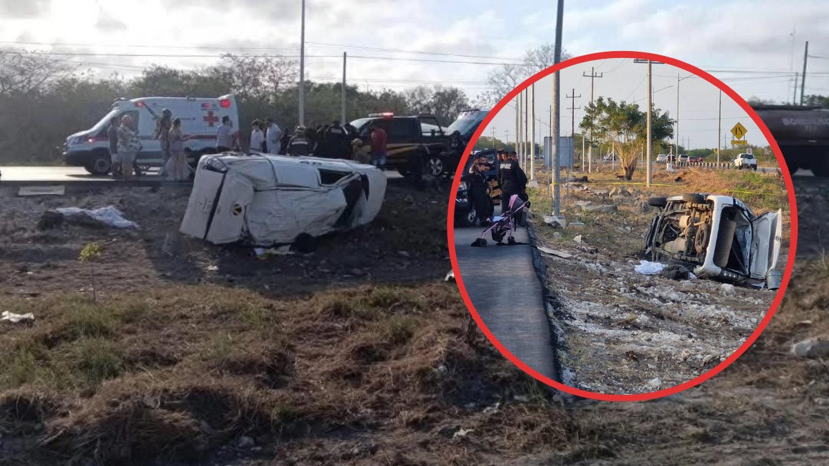 Los lesionados fueron trasladados a hospitales de Mérida Foto: Redes Sociales