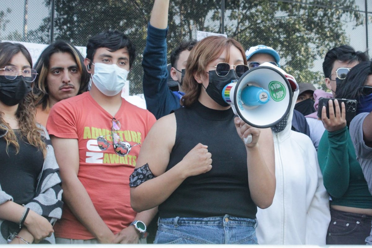 Los estudiantes paristas rechazaron las acusaciones del gobernador de Puebla, de que Antorcha Campesina está detrás del movimiento en la BUAP. Foto: Carlos Moreno