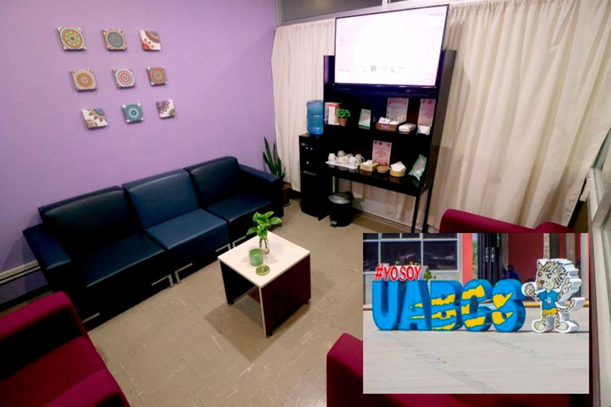 Sala de descanso menstrual en la UABCS. Fotos: UABCS.