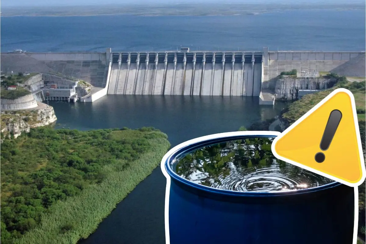 Presa de La Amistad en Acuña con niveles alarmantes de agua imposibilita trasvases / Fotos: Secretaría de Relaciones Exteriores | Canva
