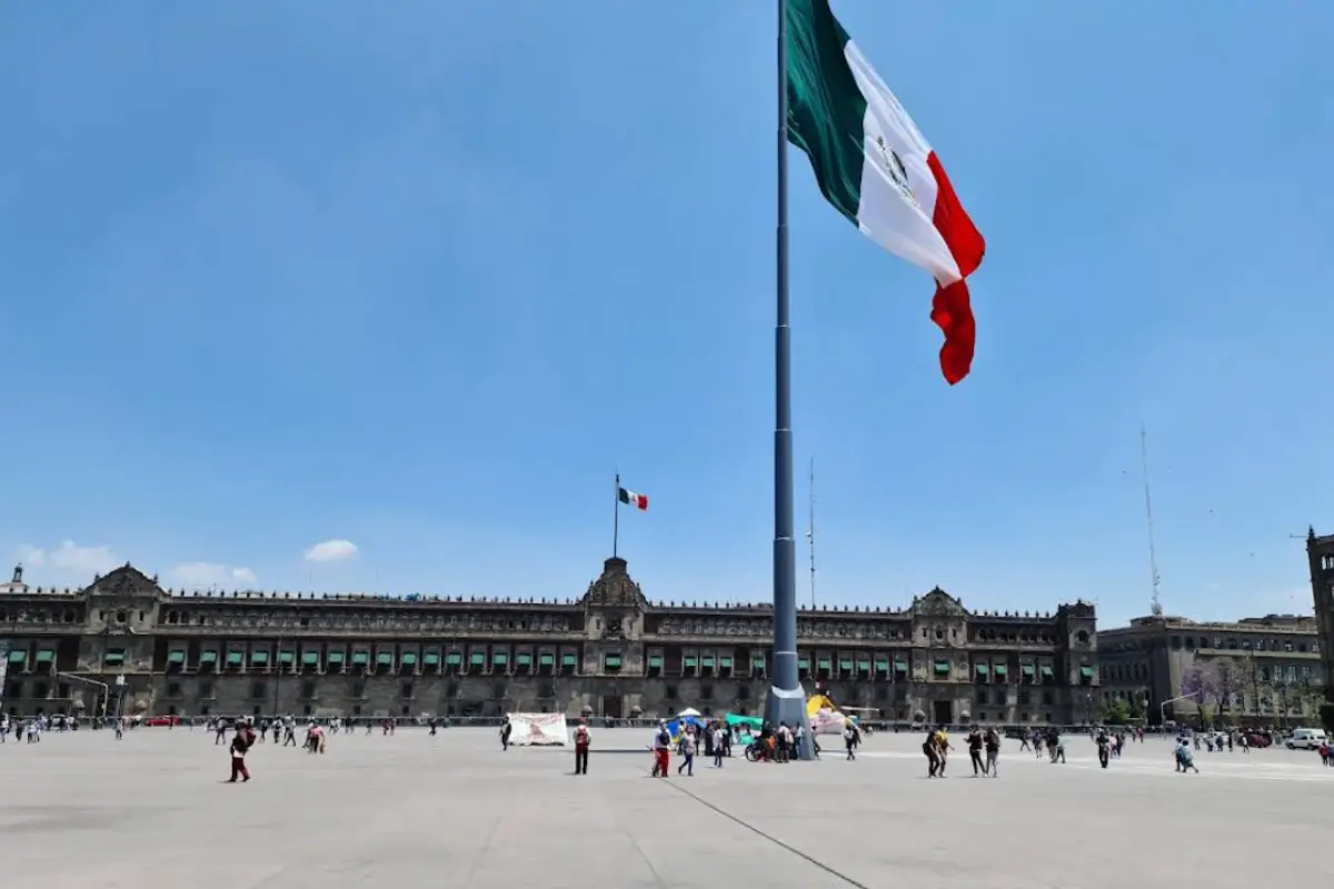 Zócalo de CDMX en donde se realizará la vigilia “Contra el Horror y el Infierno”, debido al hallazgo de la fosa clandestina en Jalisco. Foto: Google Fotos (Jose Domínguez)