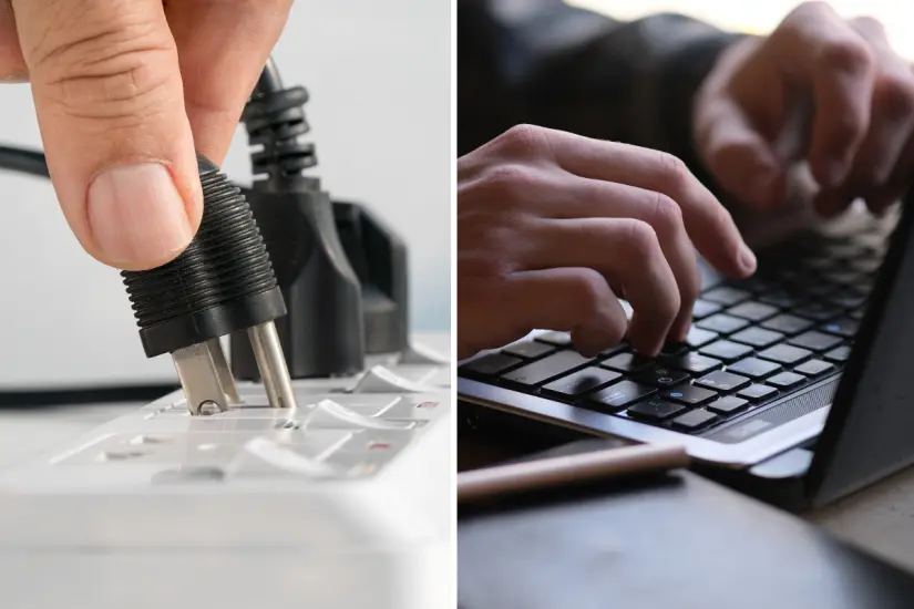 Una de las partes más sensibles de una computadora es la batería, y durante una tormenta eléctrica puede verse seriamente dañada. Foto: Canva