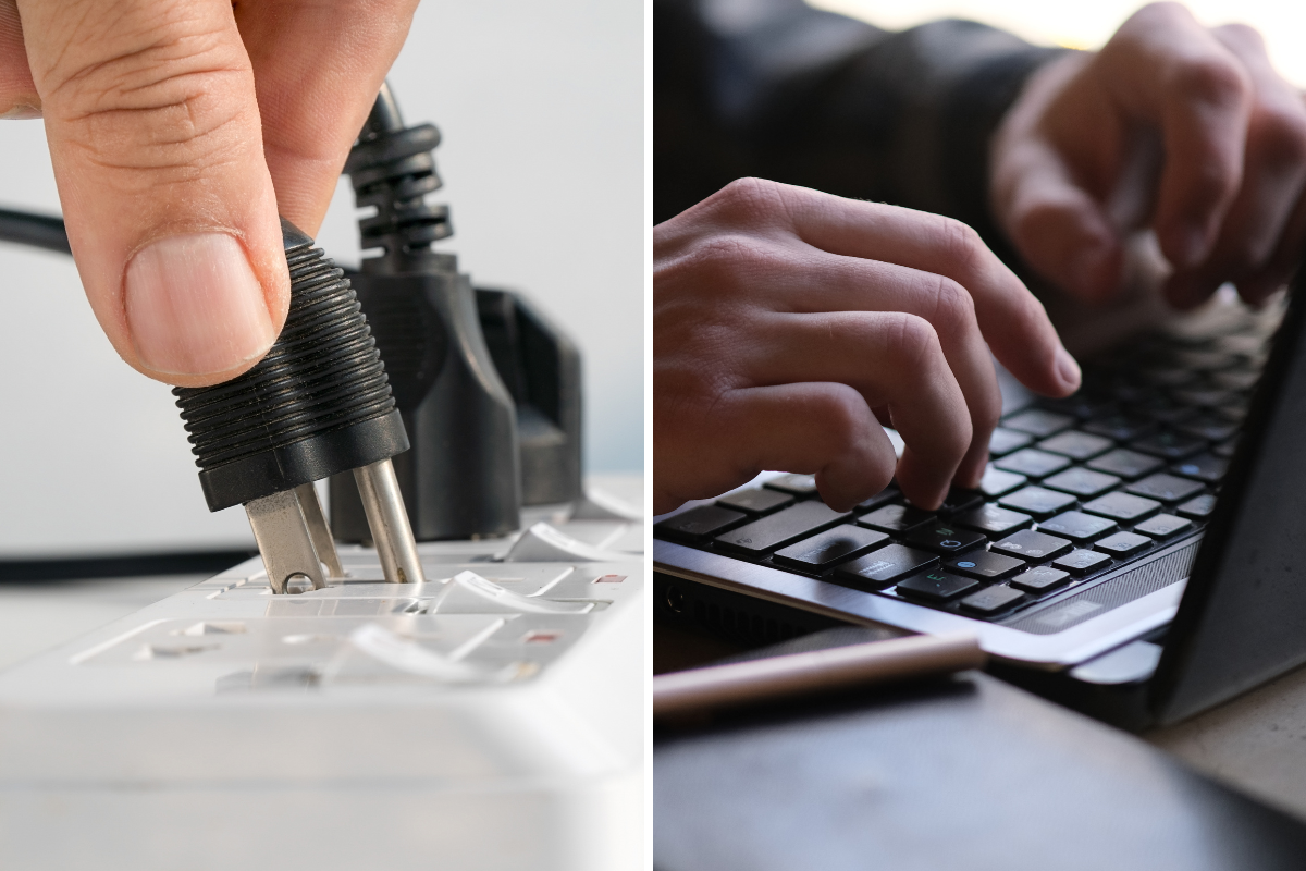 Una de las partes más sensibles de una computadora es la batería, y durante una tormenta eléctrica puede verse seriamente dañada. Foto: Canva