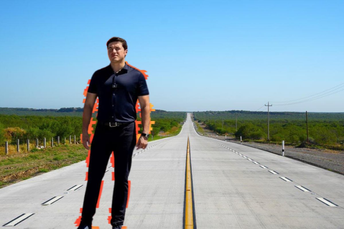 Samuel García, gobernador de Nuevo León, aseguró que la carretera La Gloria-Colombia, es un ejemplo de movilidad y de seguridad/Foto: Source