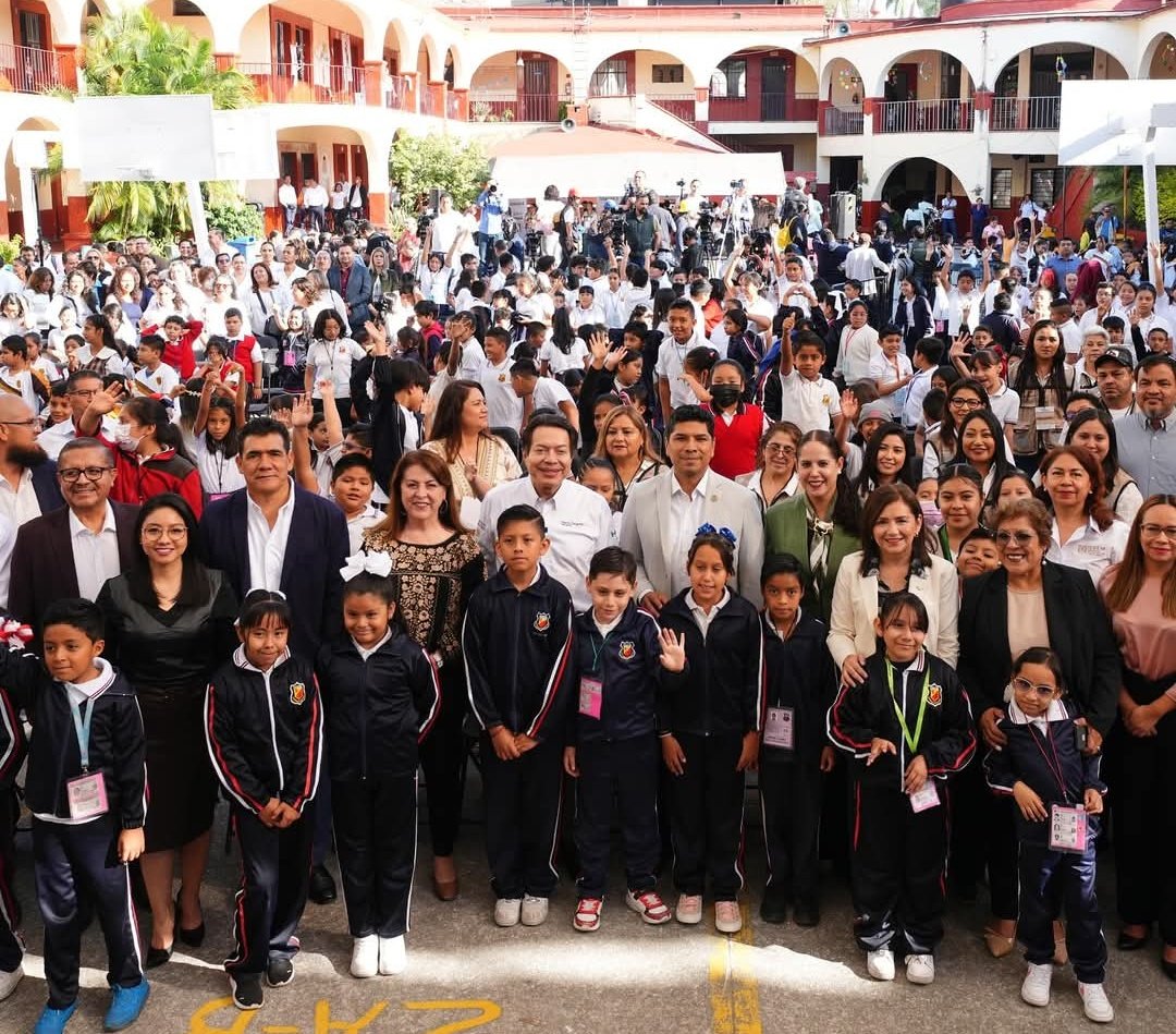 Escuela Primaria “Benito Juárez”, en Cuernavaca, Morelos. Créditos: X (@mario_delgado).  