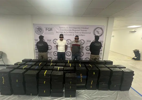 Detienen en Tamaulipas a dos hombres con más de 700 kilos de metanfetamina en cajas de tostadas