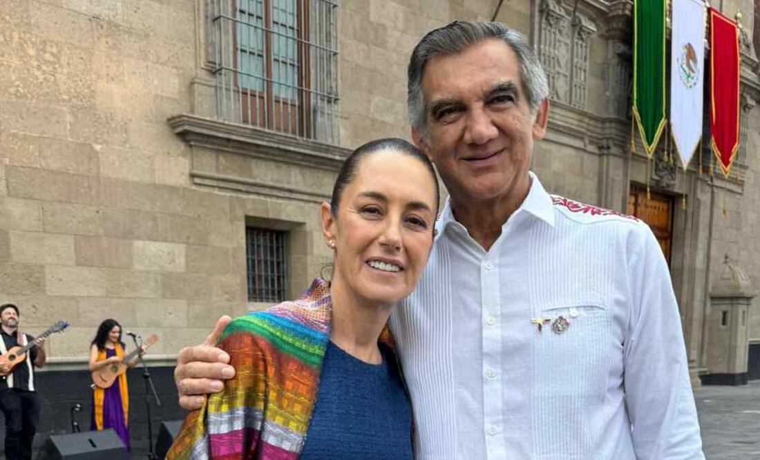 Presidenta de México, Claudia Sheimbaum Pardo y Gobernador de Tamaulipas, Américo Villarreal Anaya. Foto: Redes Sociales