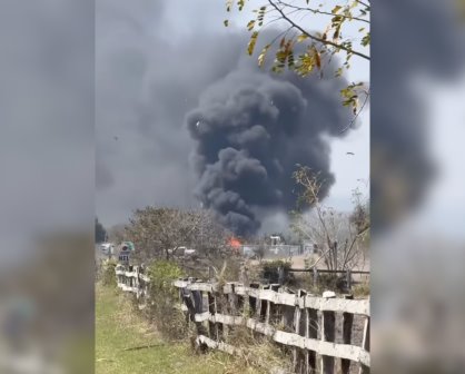 Oleoducto de Pemex se incendia en Altamira