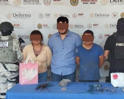 Detienen a tres presuntos responsables de enviar perfumes explosivos en Papantla