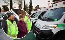 Nuevas ambulancias para Edomex; Delfina Gómez recibe unidades del IMSS