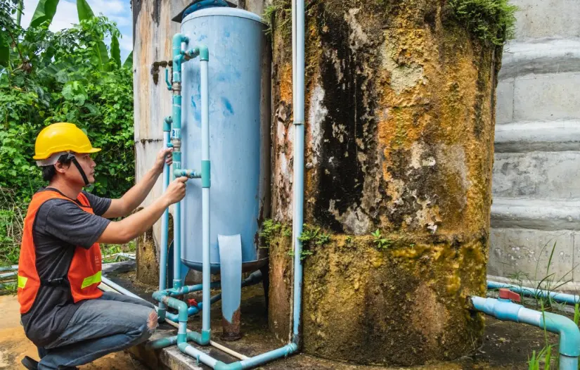 Con el aumento de la población, la planta de tratamiento ha tenido problemas de saturación y derrames, afectando a los vecinos de la comunidad. Foto: Canva