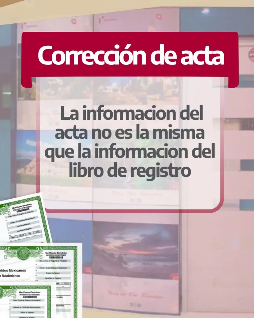 Corrección de Acta. Foto: Gobierno del Estado. 