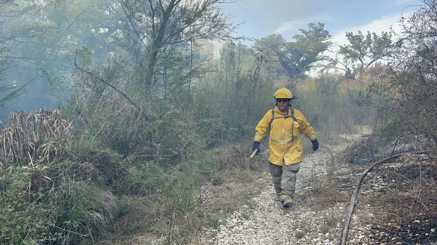 Incendio en Río Sabinas. Foto de N. Treviño.