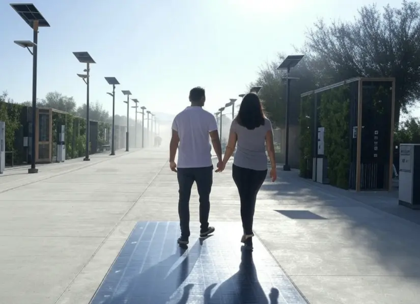 Un paseo por la Alameda de Saltillo en el 2050 / Foto: Grok IA