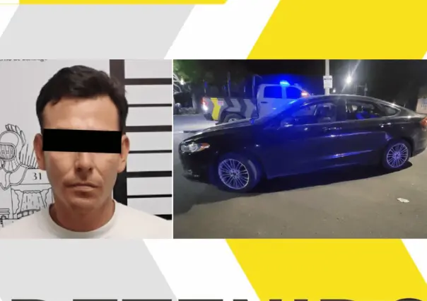 Detienen en Santiago a conductor con placas falsas