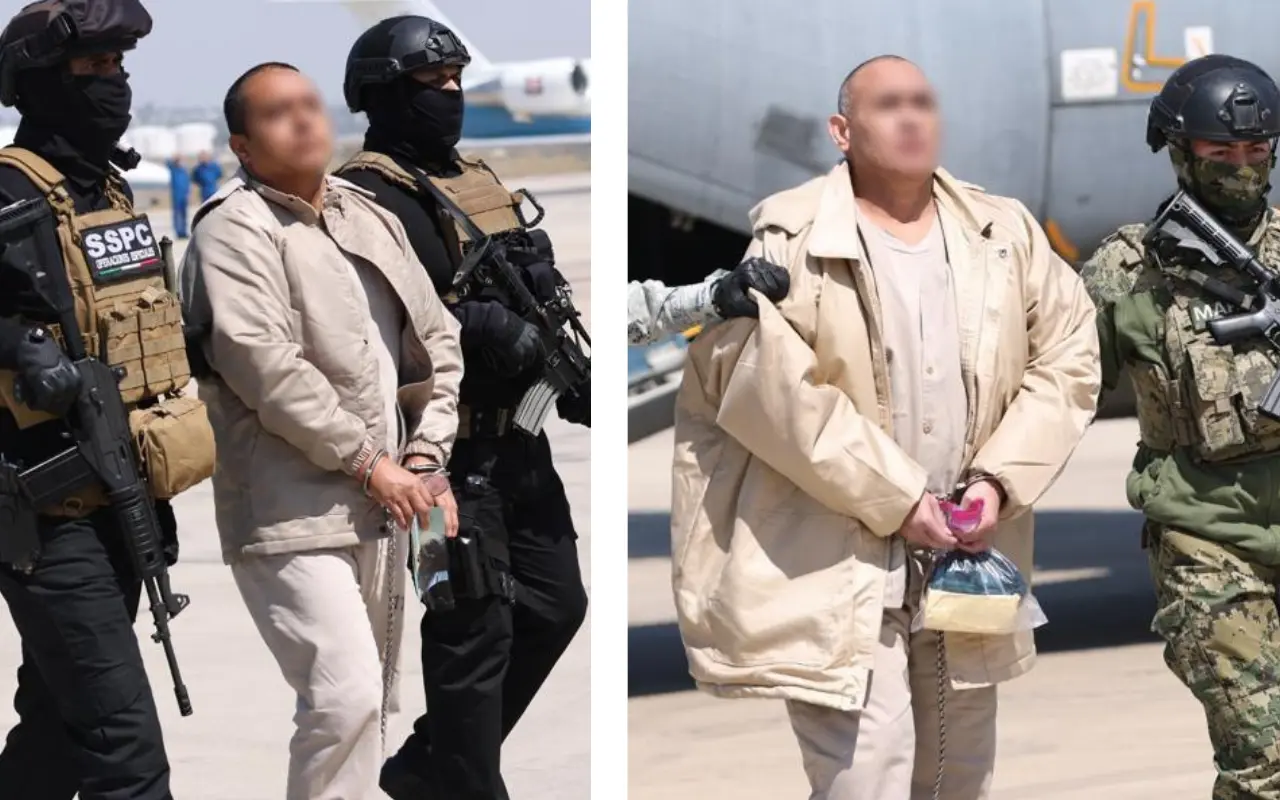 El Z-40 y El Z-42 siendo custodiados. Foto: X (@janethleontv)