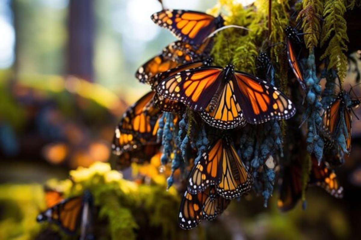 Luego de pasar el invierno en los santuarios ubicados en Michoacán y el Estado de México, la mariposa está regresando a Canadá. Foto: Daniel Espinoza