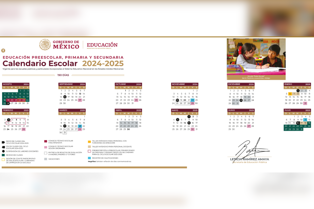 Calendario Escolar 2024- 25