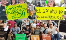 Repartidores de apps vs. impuesto en CDMX, se manifiestan en la SCJN