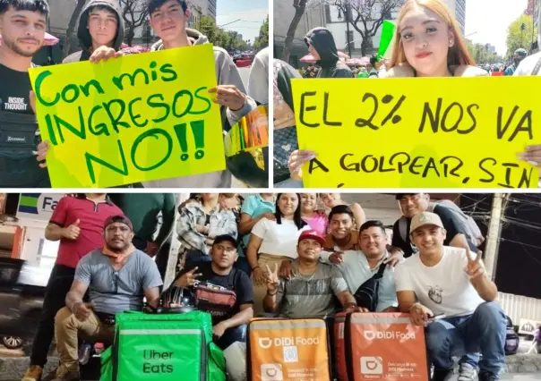 Repartidores de apps vs. impuesto en CDMX, se manifiestan en la SCJN