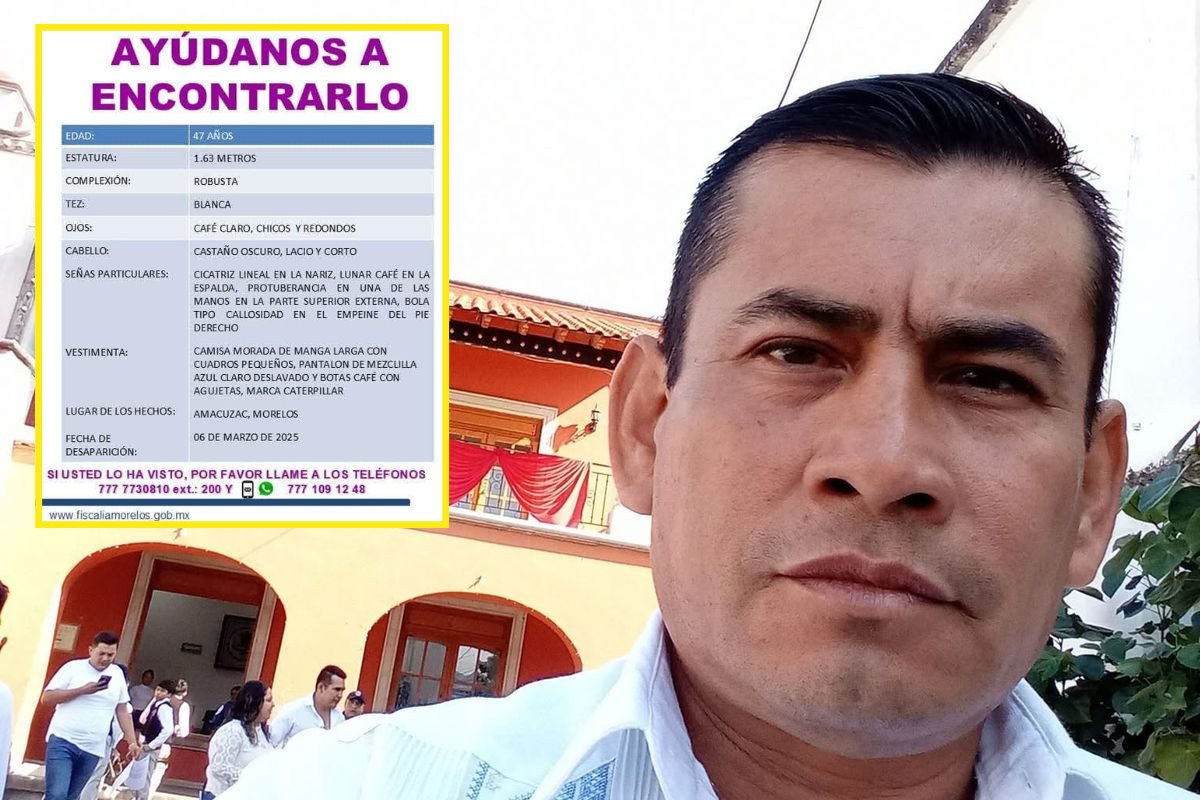 El regidor Roberto Ochoa Dircio cumplió una semana desaparecido en Amacuzac, Morelos, la familia mantiene la esperanza de que se comuniquen sus captores. Foto: David Monroy | Fiscalía General del Estado de Morelos