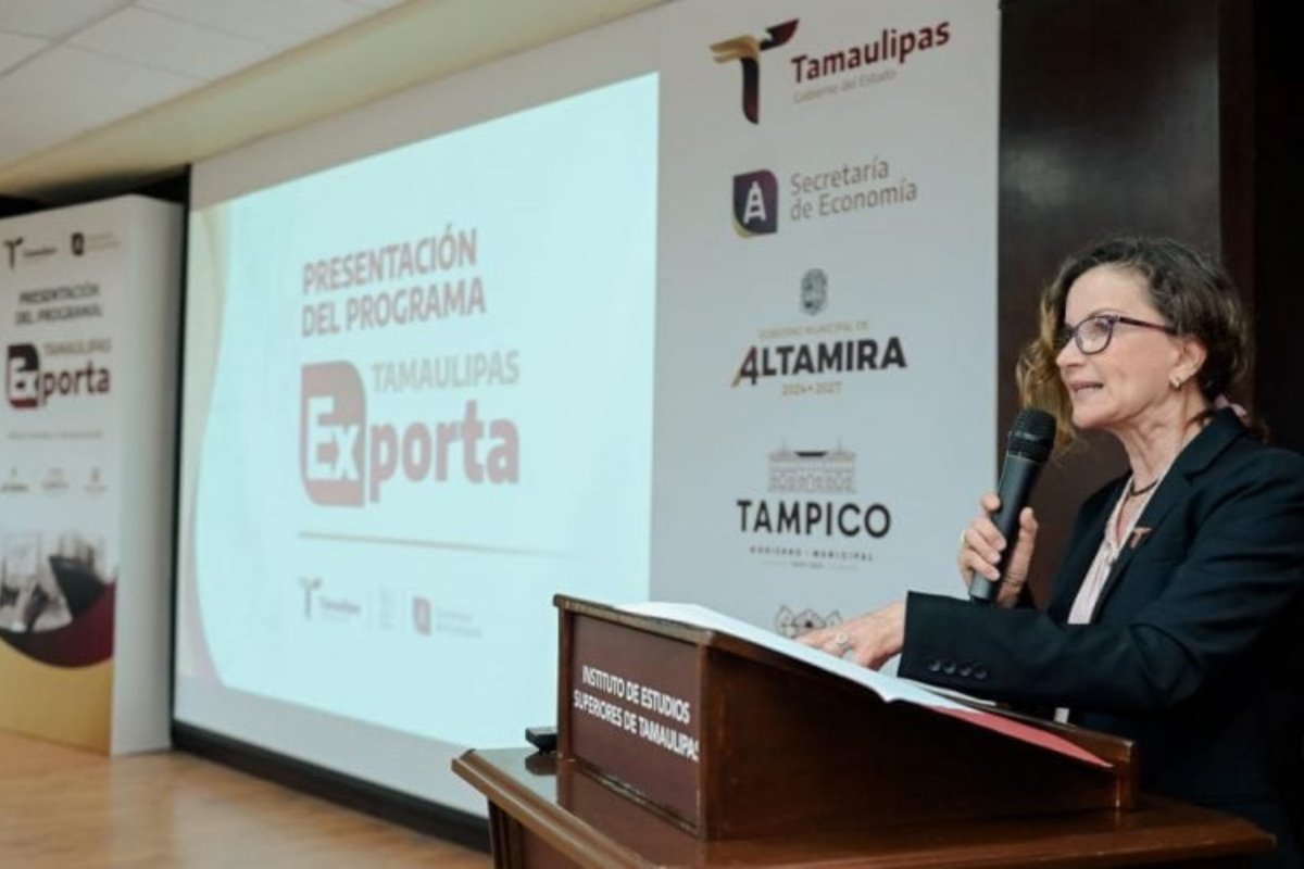 Ninfa Cantú Deándar presenta programa Tamaulipas Exporta | Foto: gobierno de Tamaulipas