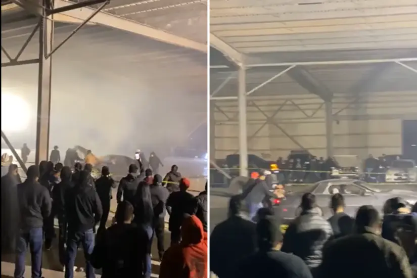 Vehículo que sufrió una falla durante el show. Foto: Captura de pantalla