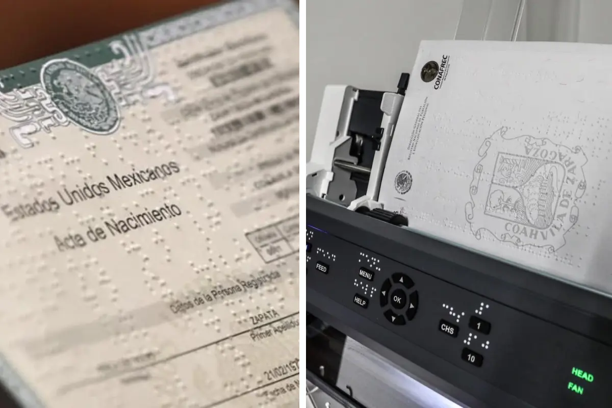 Para solicitar un acta de nacimiento en braille, es necesario acudir personalmente a la Dirección del Registro Civil de Coahuila/ Foto: Dirección del Registro Civil Coahuila