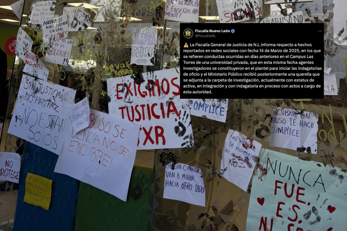 Mediante un comunicado oficial, la Fiscalía General de Justicia de Nuevo León informó que ha comenzado las investigaciones. Foto: X/Canva.