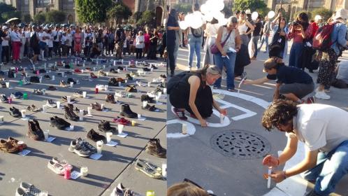 Caso Teuchitlán: Colectivos realizan vigilia frente a Palacio Nacional