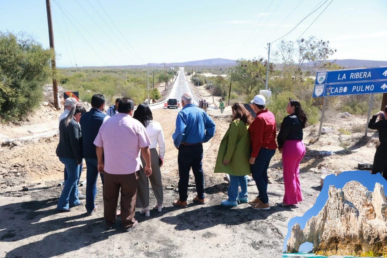 Esta obra, con una inversión federal de más de 182 millones de pesos, resolverá los problemas de comunicación que sufrían las comunidades de Santa Cruz, La Ribera y Cabo Pulmo durante las lluvias